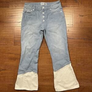 Each X Other Jeans Womens 27x26 Blue Light Wash Flared Denim Retro Classic City